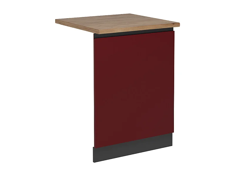 Vaatwasserfrontpaneel rood 60x1.6x81.8 r-line