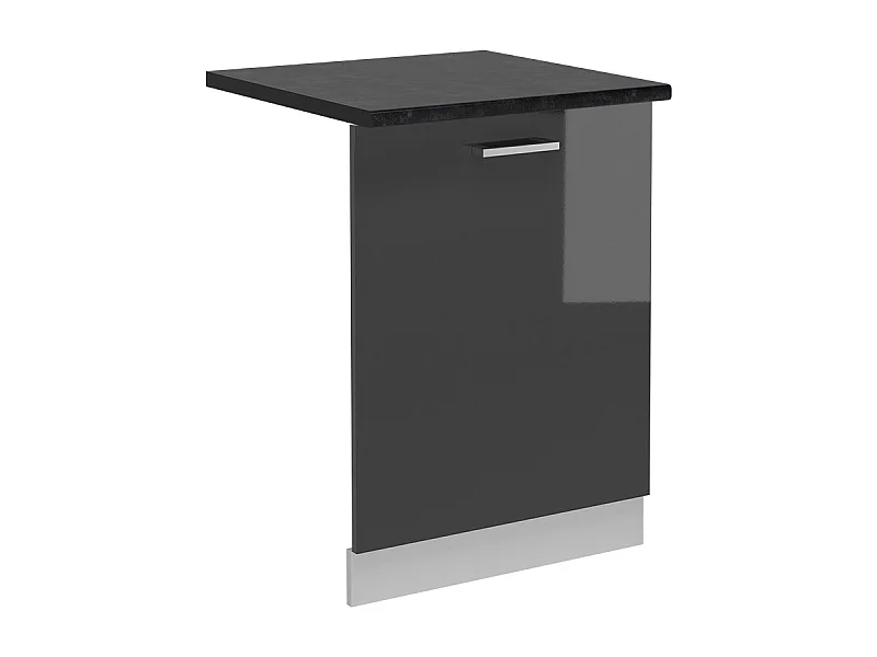 Vaatwasserfrontpaneel antraciet hoogglans 60x1.6x81.8 r-line