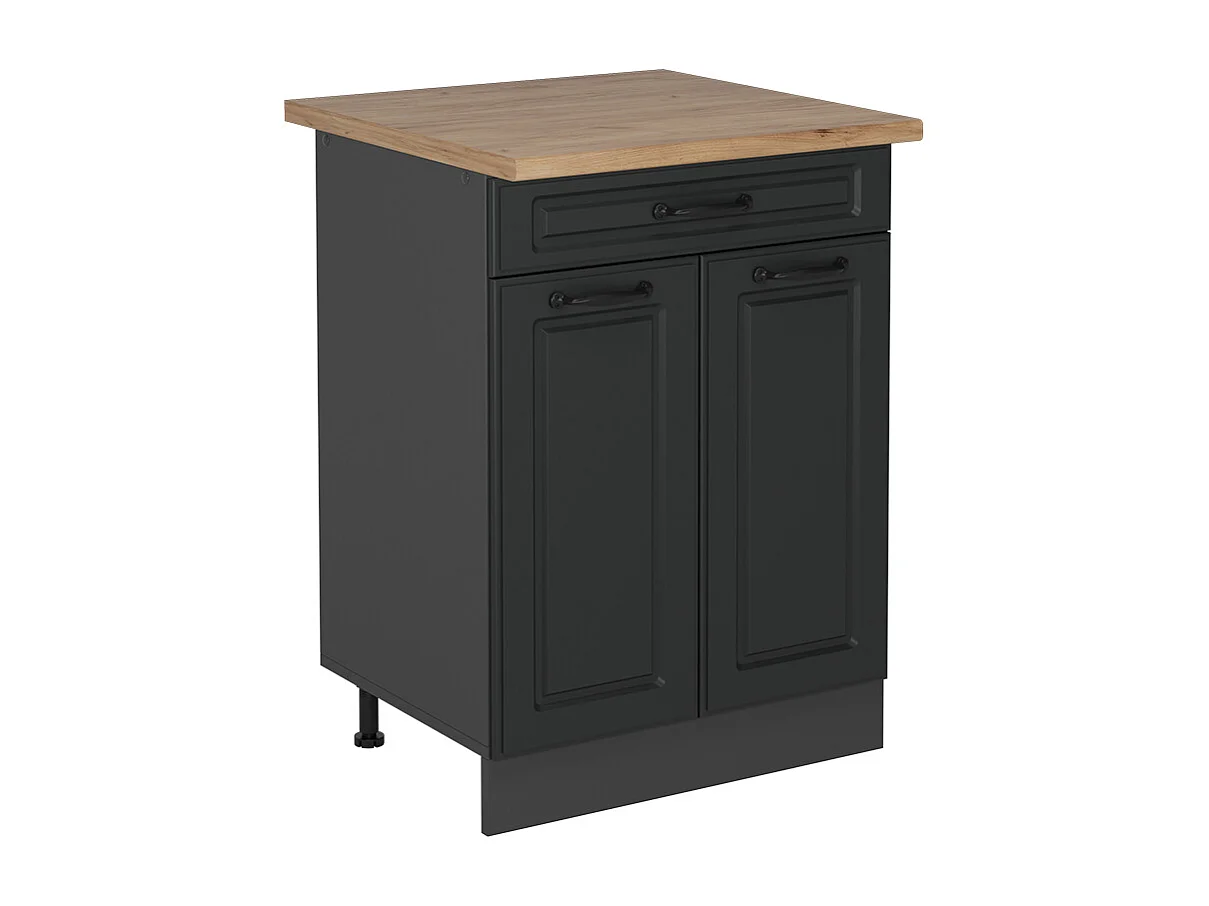 Mueble bajo de cocina antracita casa de campo 60x60x81.6 r-line