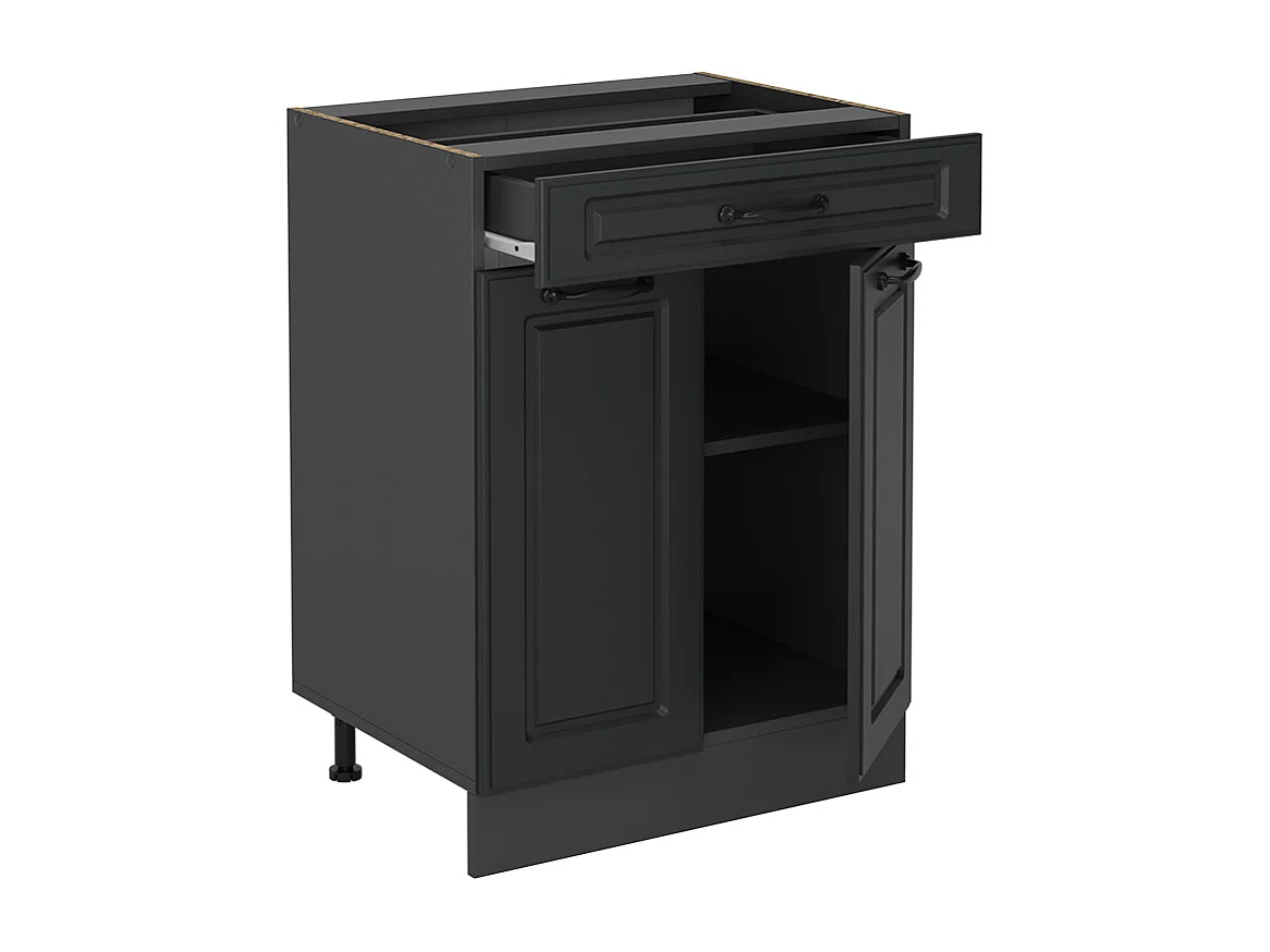 Mueble bajo de cocina antracita casa de campo 60x60x81.6 r-line