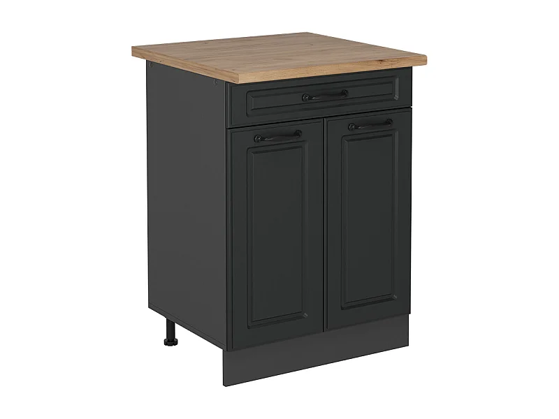 Meuble cuisine anthracite campagne 60x60x81.6 r-line