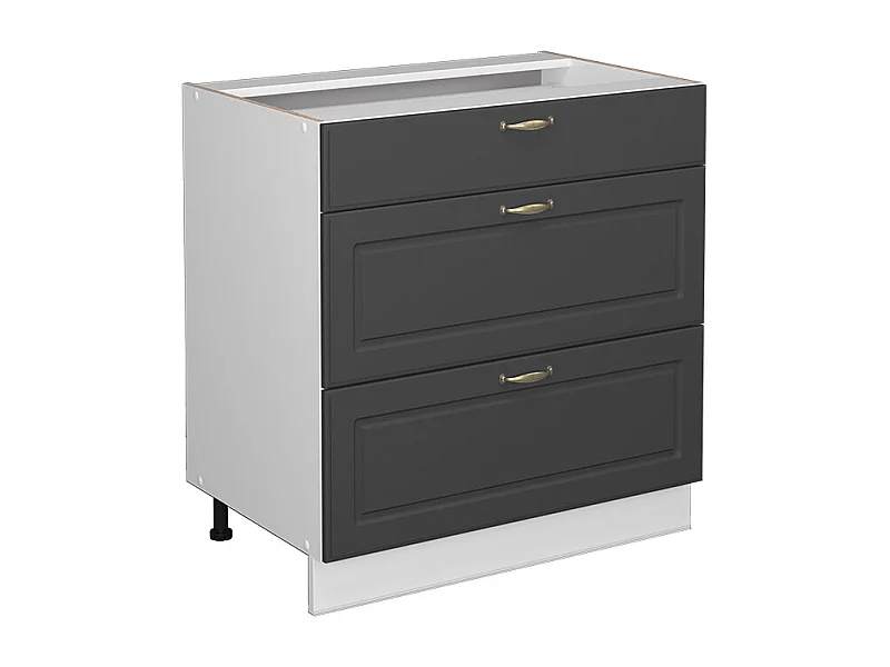 Mueble bajo de cocina antracita-oro 80x51.6x82 fame-line