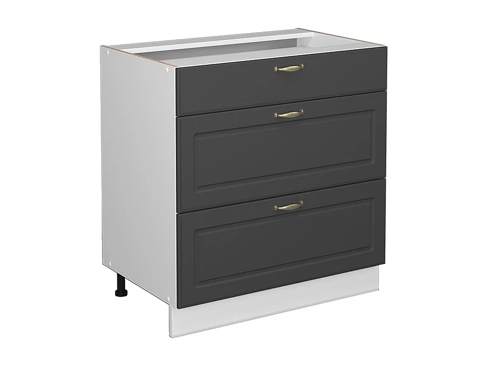 Meuble cuisine anthracite-or 80x51.6x82 fame-line