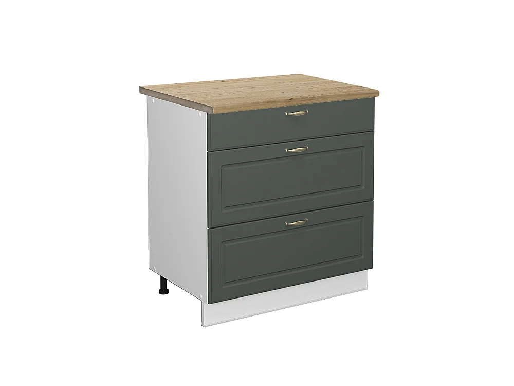 Meuble cuisine vert or campagne 80x60x82 fame-line
