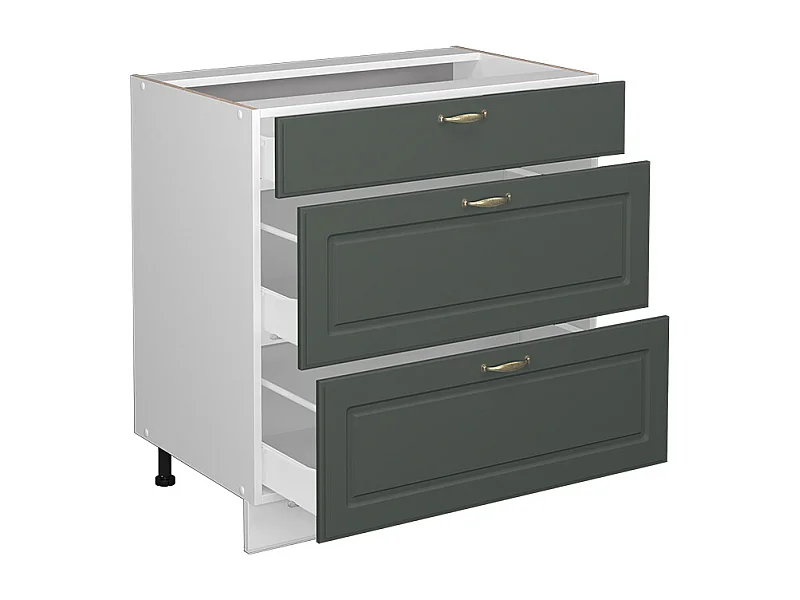 Meuble cuisine vert or campagne 80x60x82 fame-line