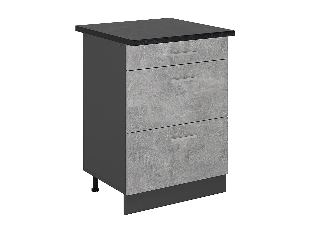 Mueble bajo de cocina hormigón 60x60x81.6 r-line