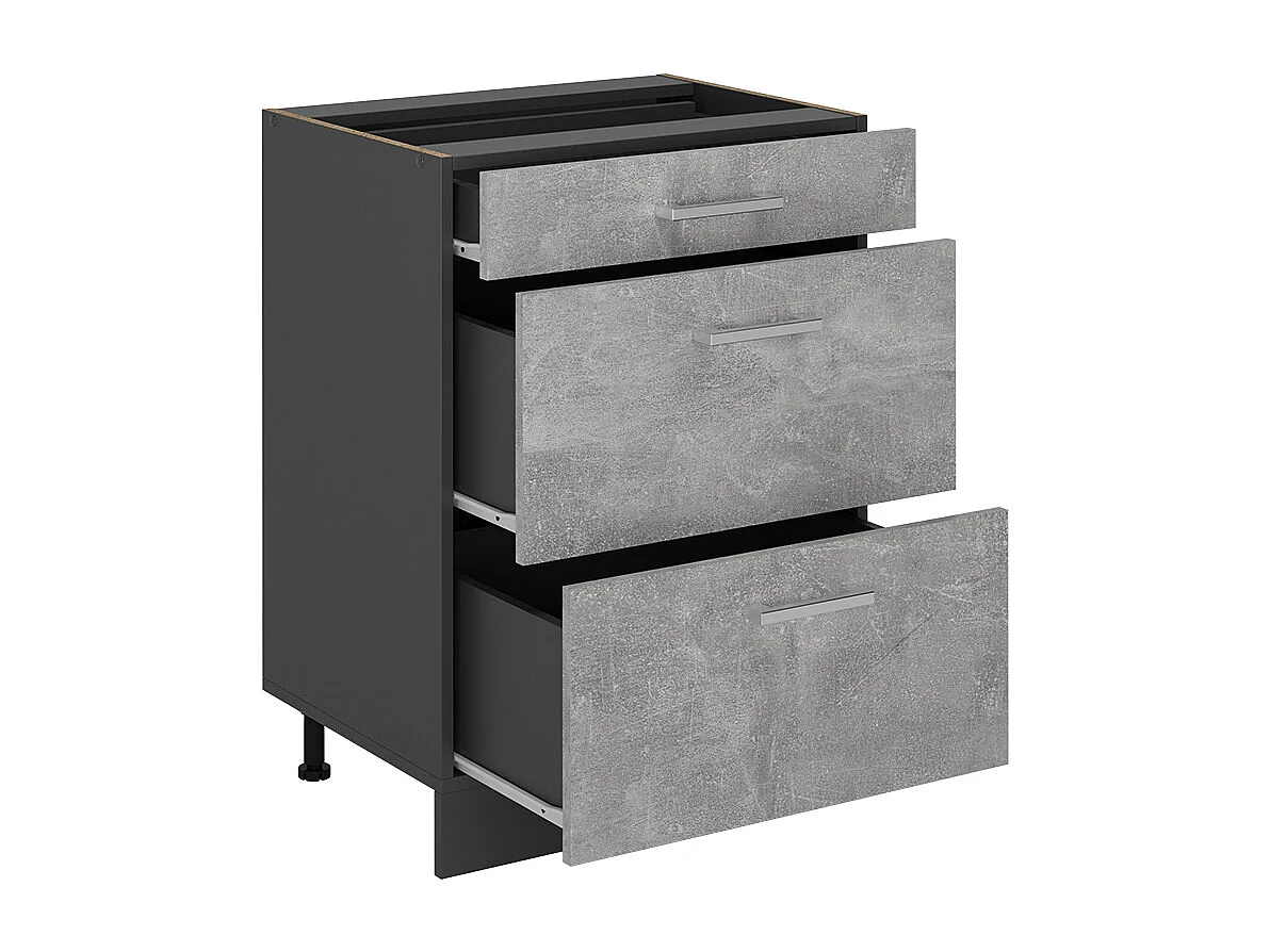 Meuble cuisine béton 60x60x81.6 r-line