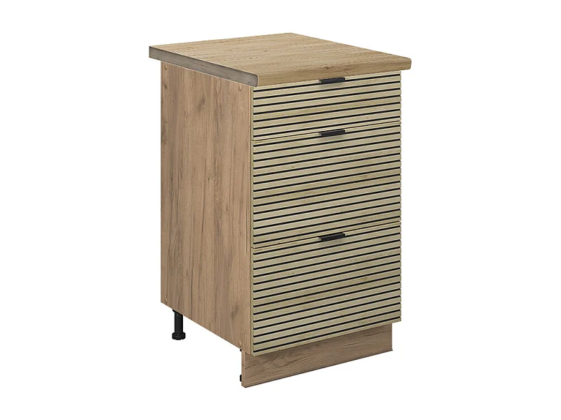 Meuble cuisine panneau en chêne 50x60x82 fame-line