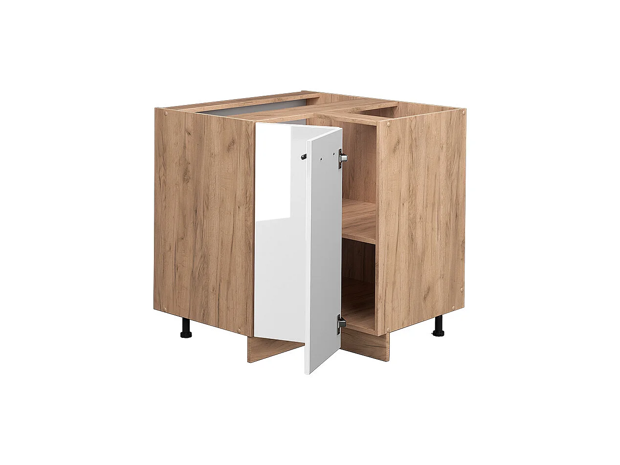 Armario de esquina blanco alto brillo 80.5x51.6x82 fame-line