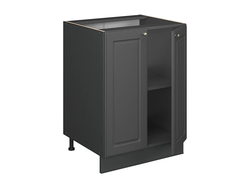 Meuble bas de cuisine anthrazit-gold landhaus 60x51.6x82 fame-line