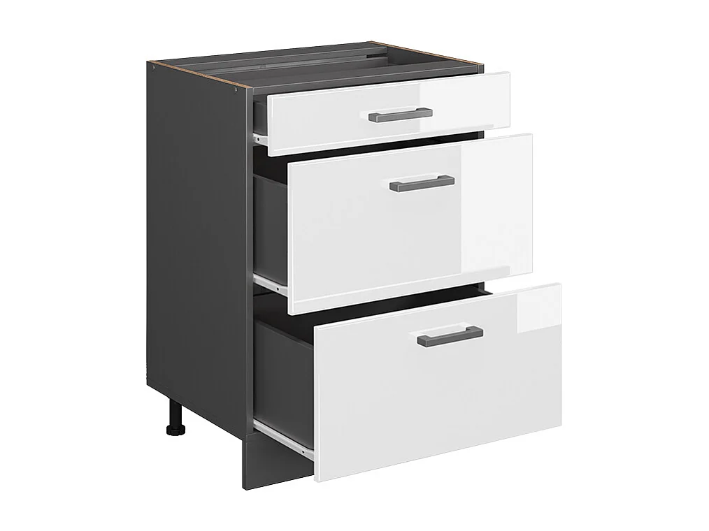 Meuble cuisine blanc haute brillance 60x60x81.6 r-line