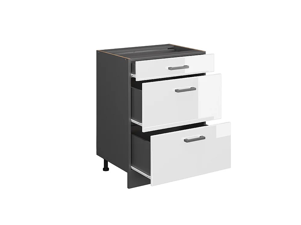 Meuble cuisine blanc haute brillance 60x60x81.6 r-line