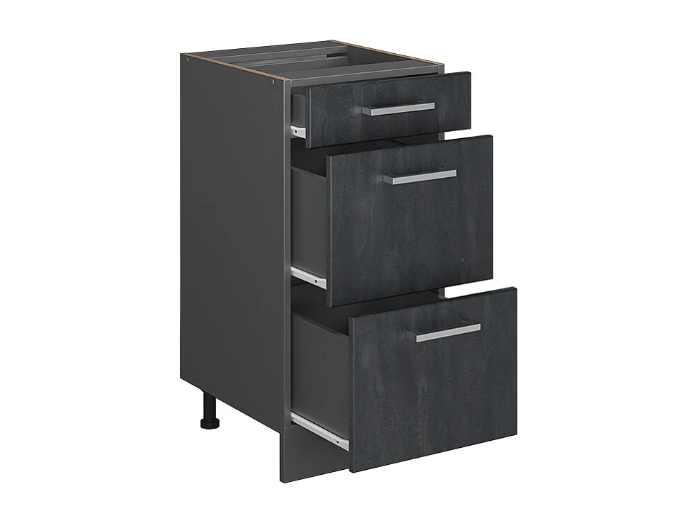 Mueble bajo de cocina hormigón negro 40x60x81.6 r-line
