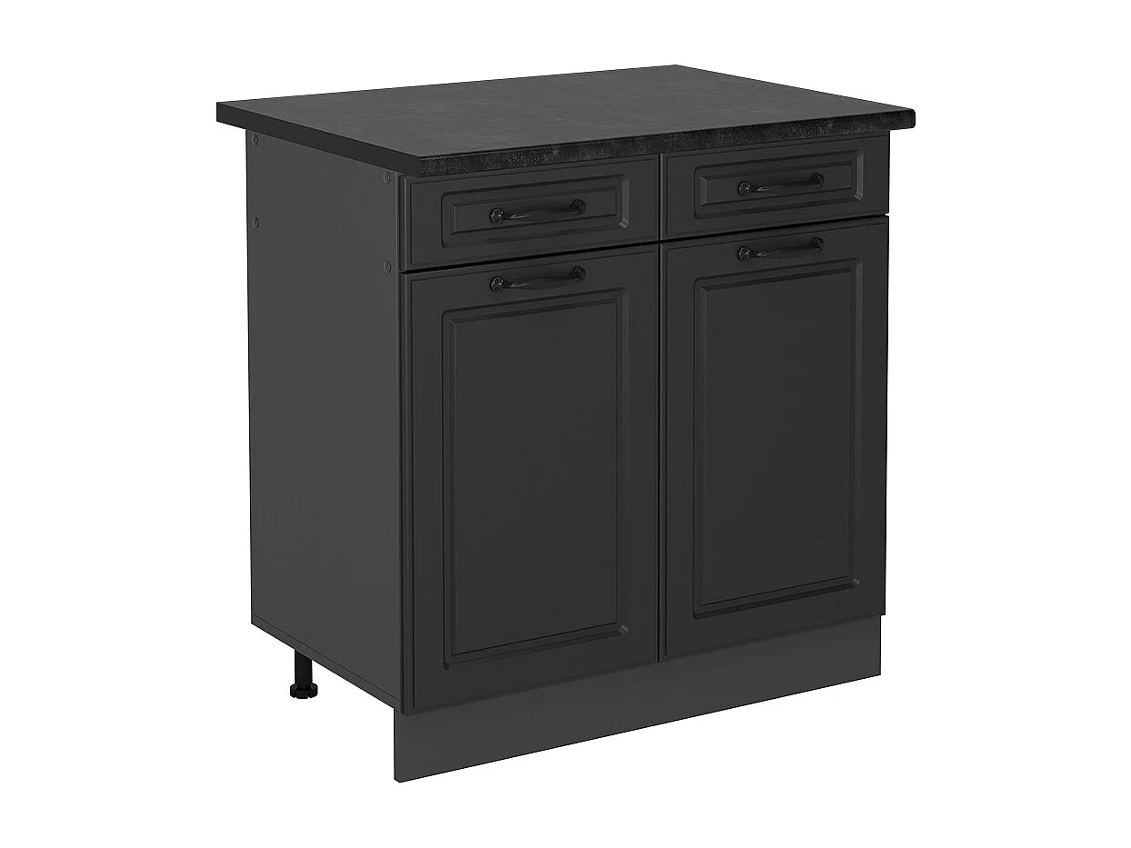 Mueble bajo de cocina antracita casa de campo 80x60x81.6 r-line