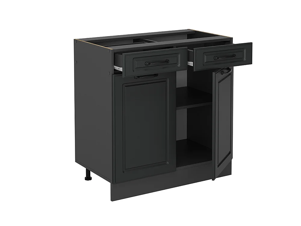 Mueble bajo de cocina antracita casa de campo 80x60x81.6 r-line