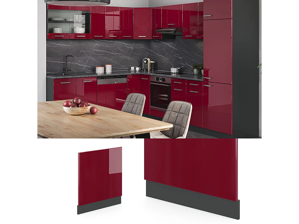 Frontpaneel rood 60x1.6x57.2 r-line