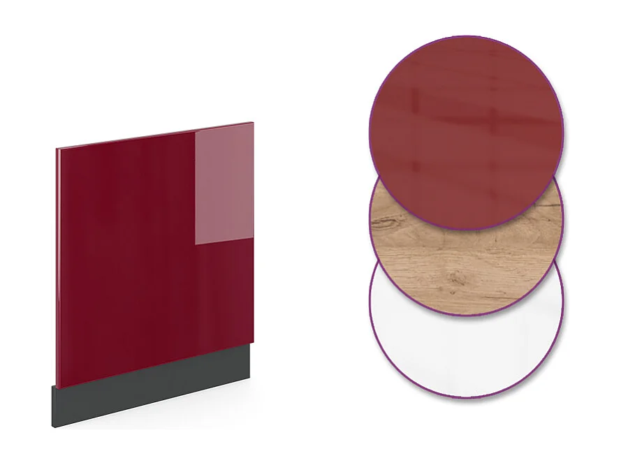 Frontpaneel rood 60x1.6x57.2 r-line