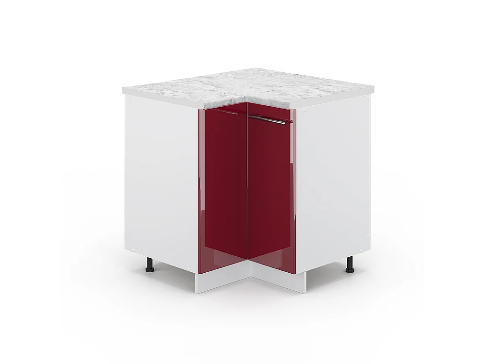 Hoekkast bordeauxrode hoogglans 80.5x60x82 fame-line