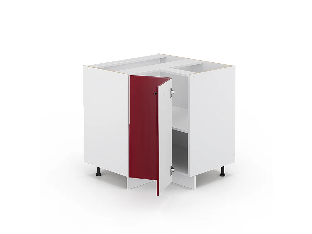 Hoekkast bordeauxrode hoogglans 80.5x60x82 fame-line