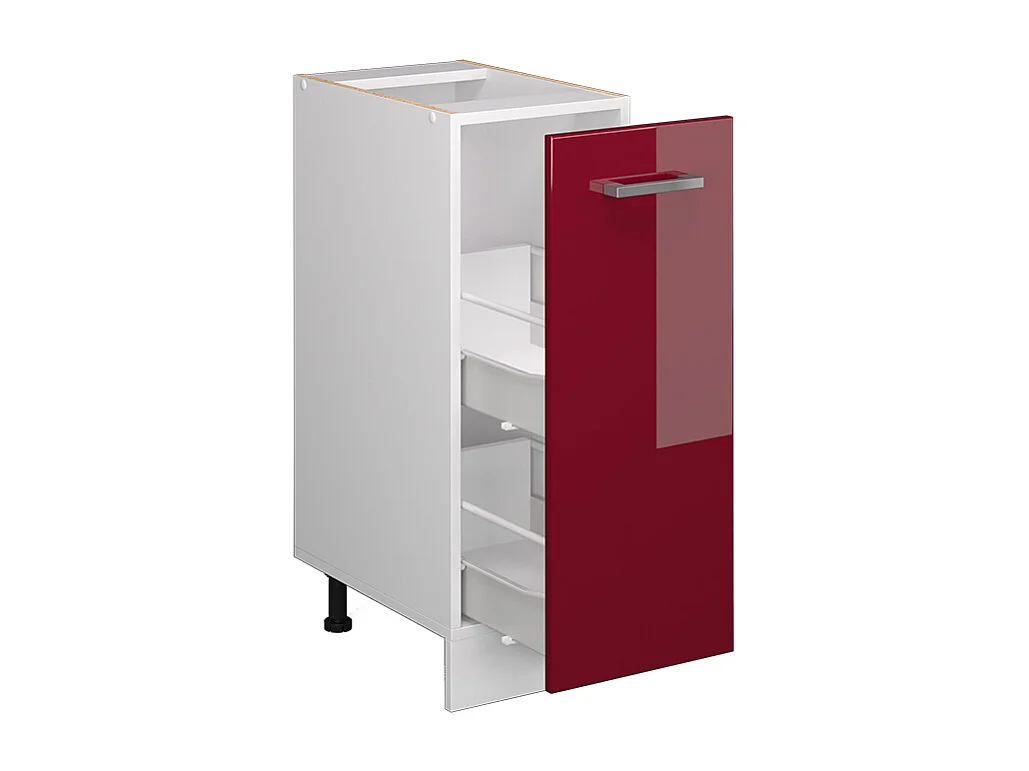 Meuble de cuisine rouge brillant 30x60x81.6 r-line