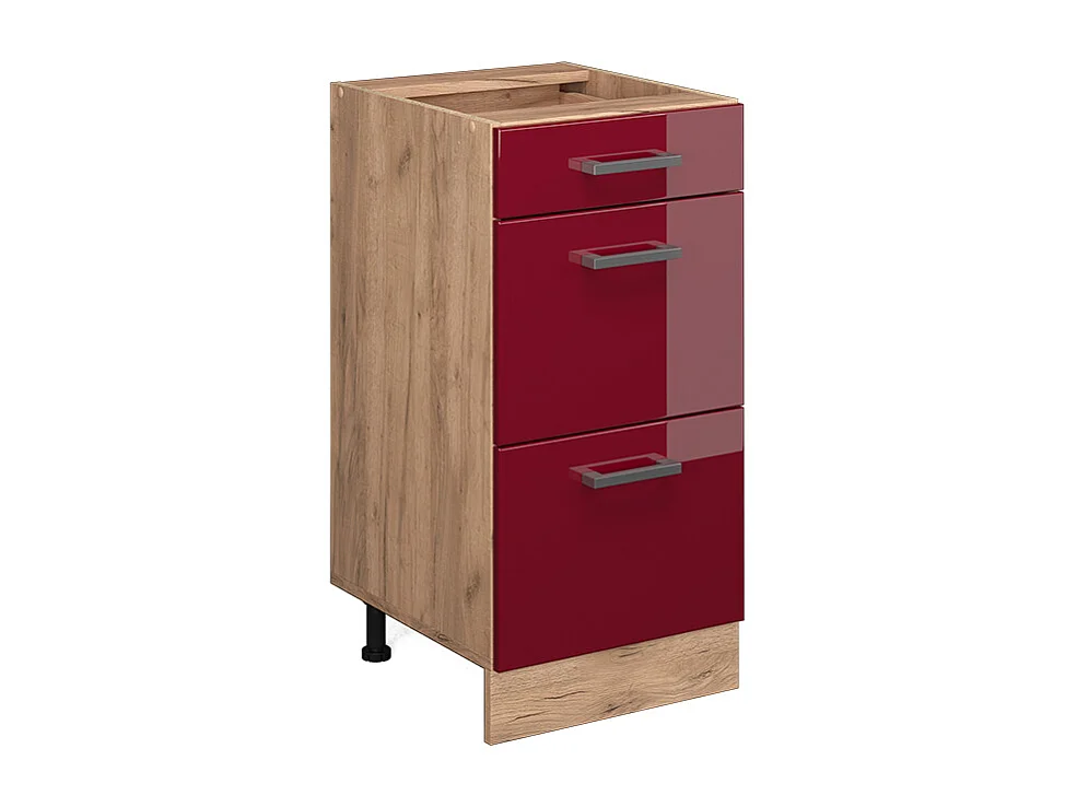 Meuble cuisine rouge brillant 40x46x81.6 r-line