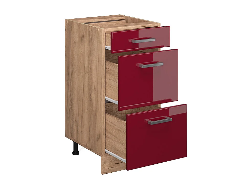 Meuble cuisine rouge brillant 40x46x81.6 r-line
