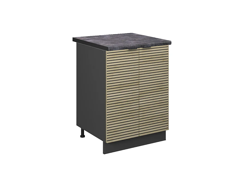 Meuble bas de cuisine panneau en chêne 60x60x82 fame-line