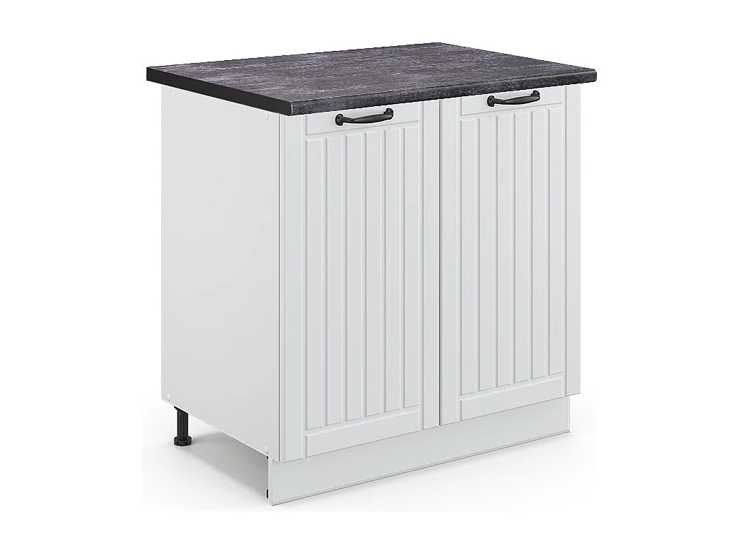 Meuble bas sous-évier blanc campagne 80x60x82 fame-line