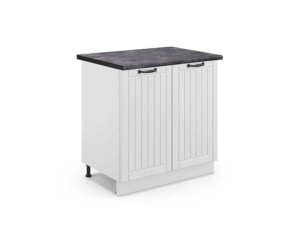 Meuble bas sous-évier blanc campagne 80x60x82 fame-line