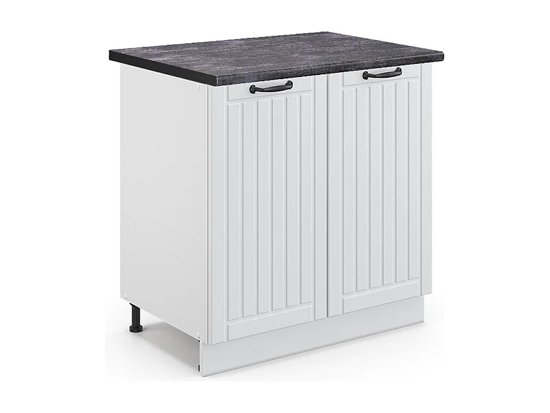 Armário baixo para pia casa de campo branca 80x60x82 fame-line