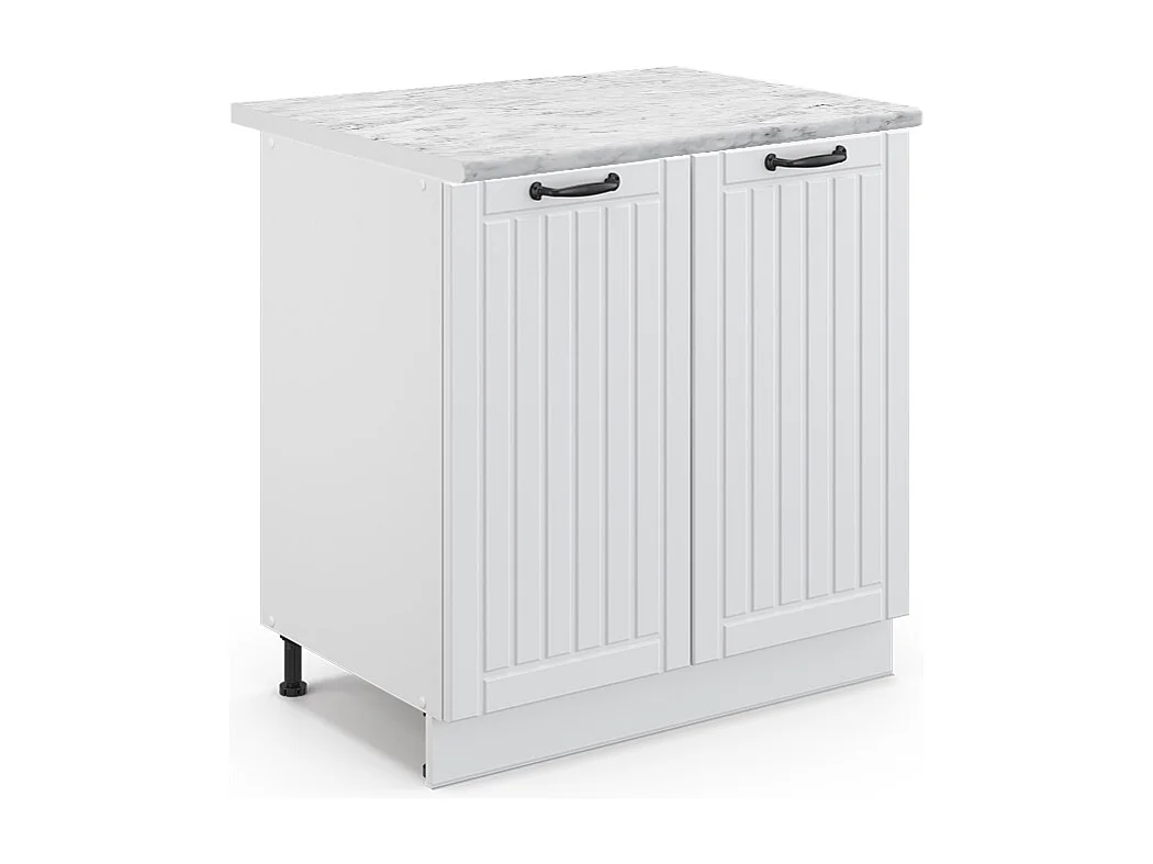 Meuble bas sous-évier blanc campagne 80x60x82 fame-line