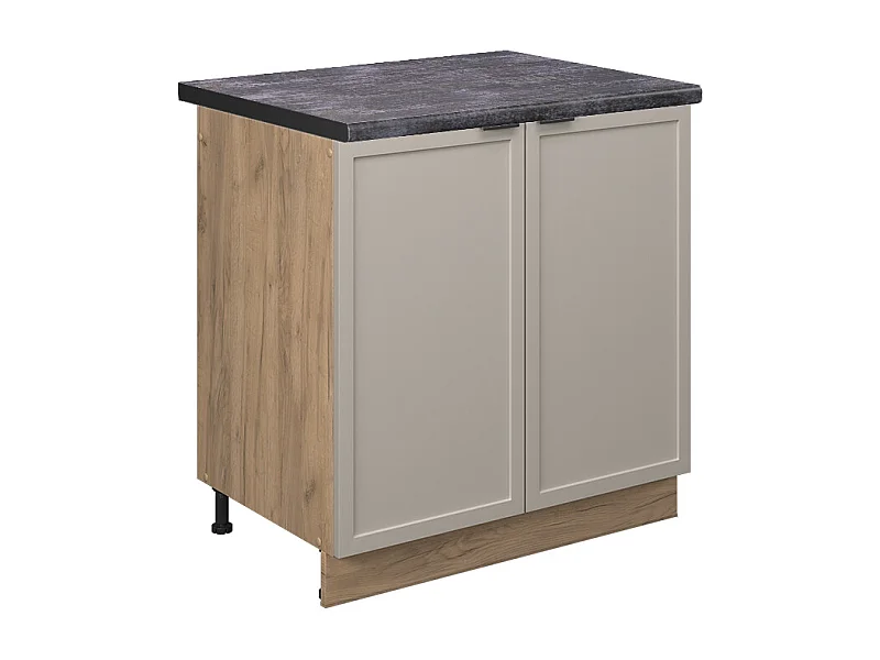 Meuble bas sous-évier grisbeige 80x60x82 fame-line