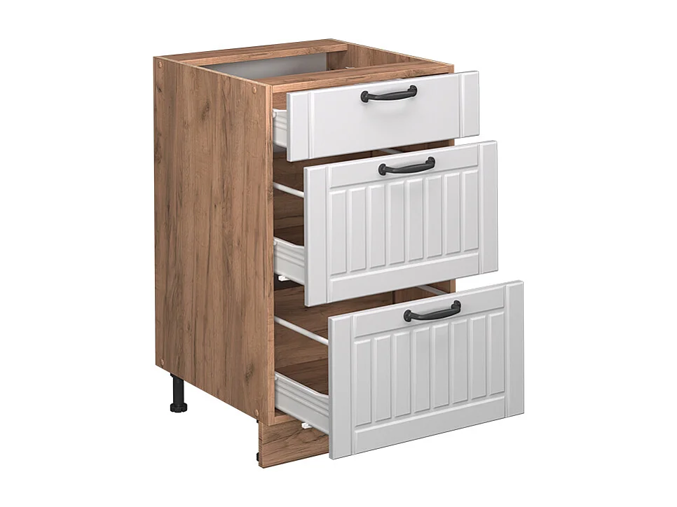 Meuble cuisine blanc campagne 50x60x82 fame-line