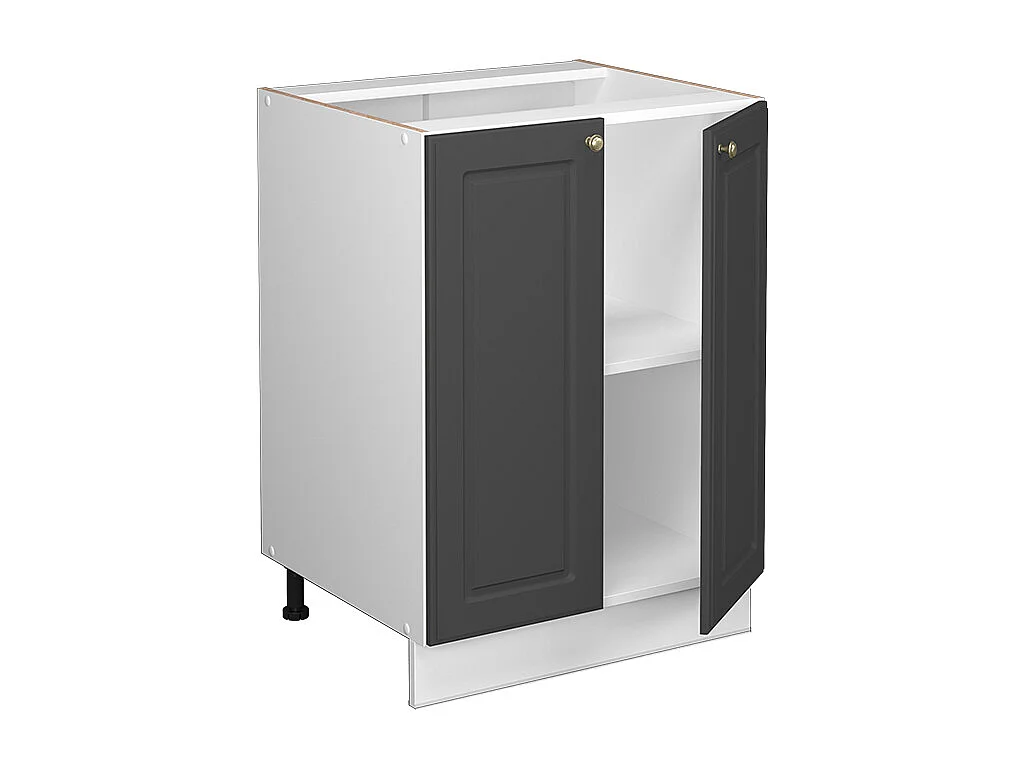 Meuble bas de cuisine anthracite-or 60x51.6x82 fame-line