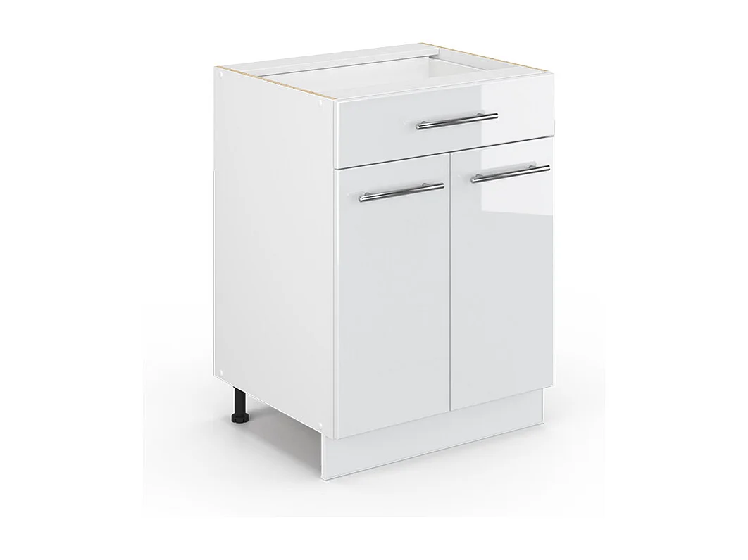 Meuble cuisine blanc haute brillance 60x51.6x82 fame-line
