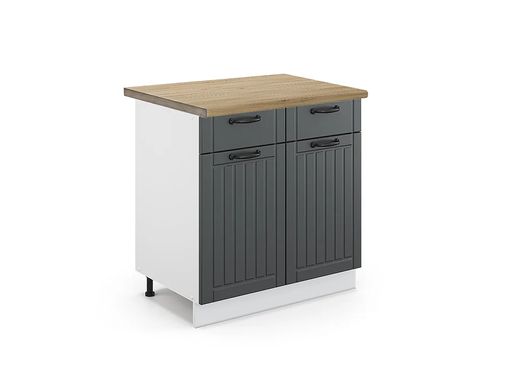 Keukenonderkast antraciet landhuis 80x60x82 fame-line