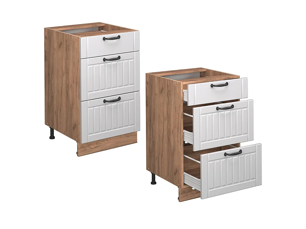 Keukenonderkast wit landhuis 50x60x82 fame-line