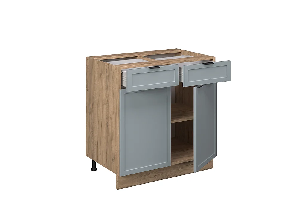 Meuble cuisine bleu clair-gris 80x51.6x82 fame-line