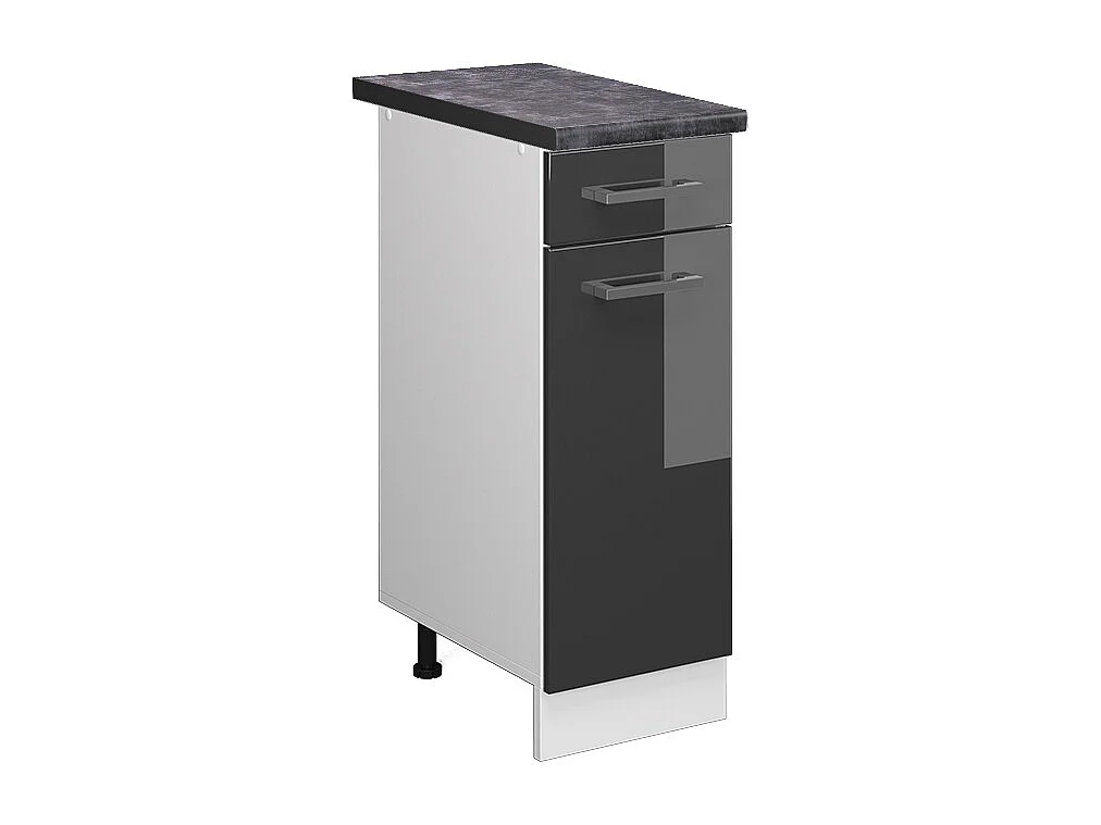 Mobiletto base per cucina antracite lucido 30x60x81.6 r-line