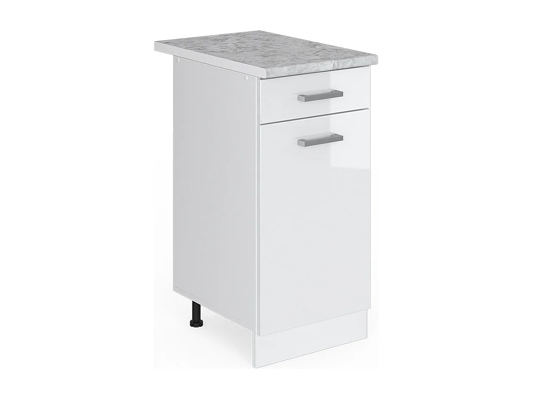 Mobiletto base per cucina bianco lucido 40x60x81.6 r-line