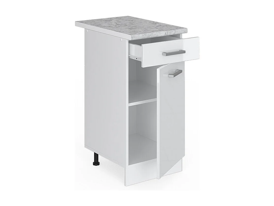 Mobiletto base per cucina bianco lucido 40x60x81.6 r-line
