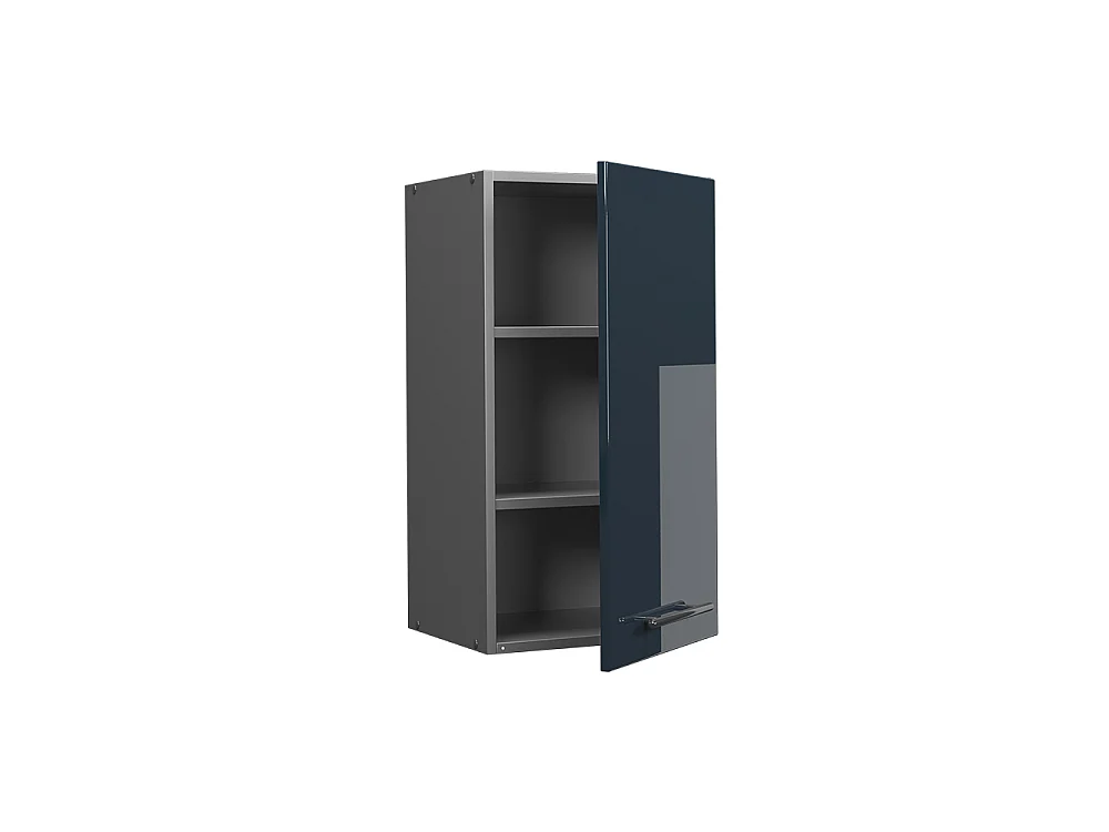 Wall cabinet dark blue high gloss 40x34.1x72 fame-line