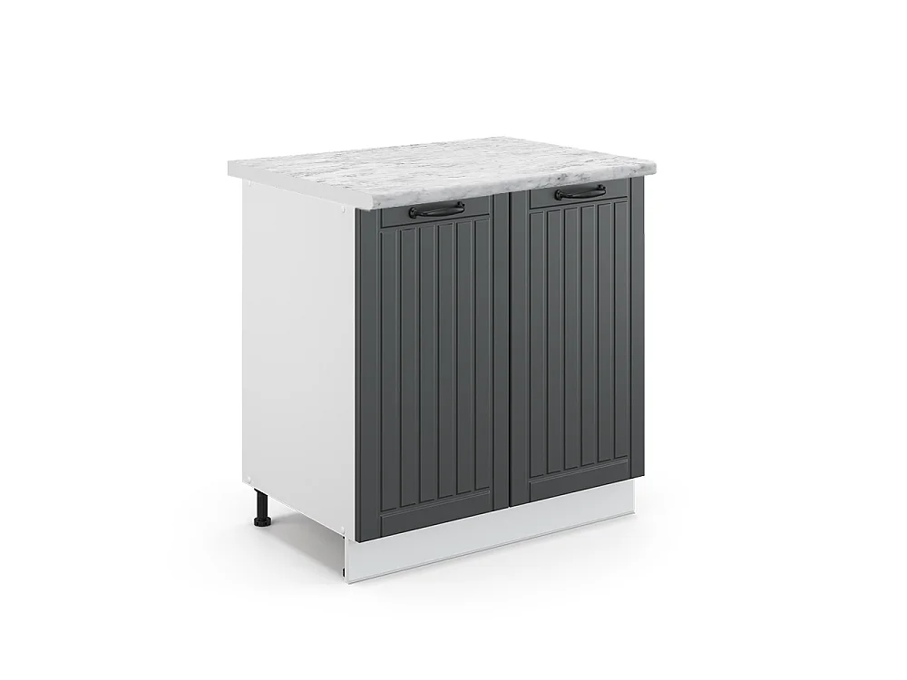 Wastafelkast antraciet landhuis 80x60x82 fame-line