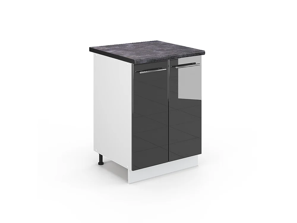 Mobiletto base cucina antracite lucido 60x60x82 fame-line