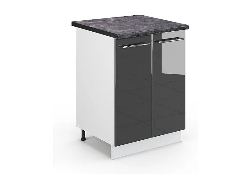 Mobiletto base cucina antracite lucido 60x60x82 fame-line