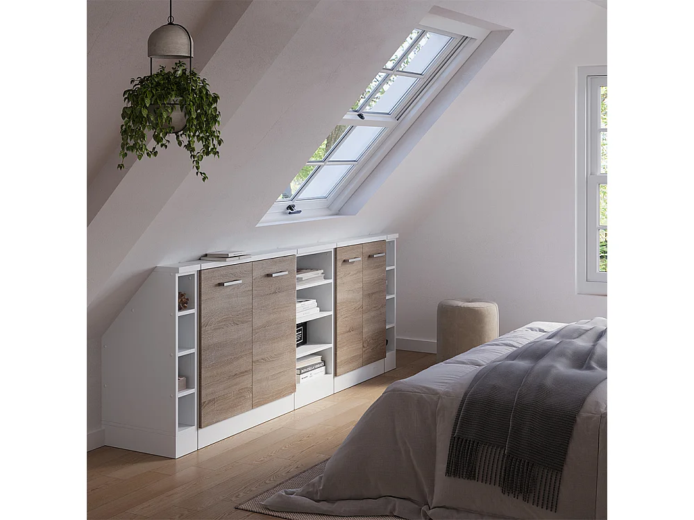 Meuble sous pente sonoma 210x46x81.6 r-line