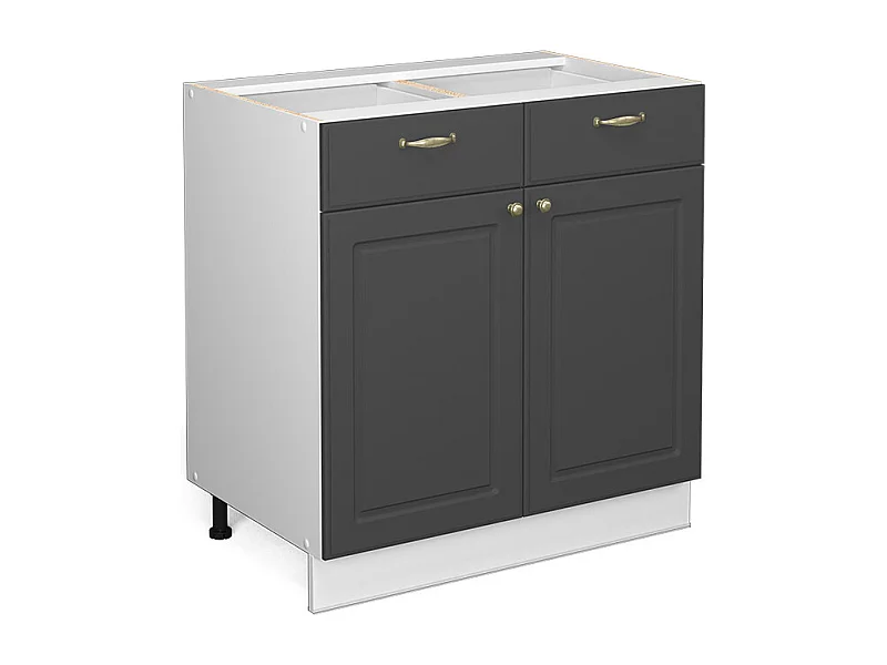 Meuble cuisine anthracite-or 80x51.6x82 fame-line