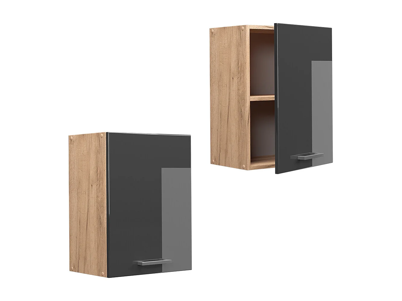 Elément haut de cuisine anthracite haute brillance 45x31x60 r-line