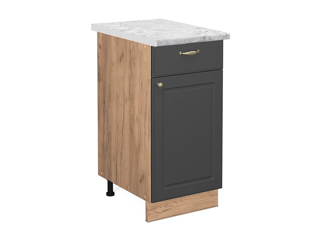 Meuble cuisine anthracite-or 40x60x82 fame-line