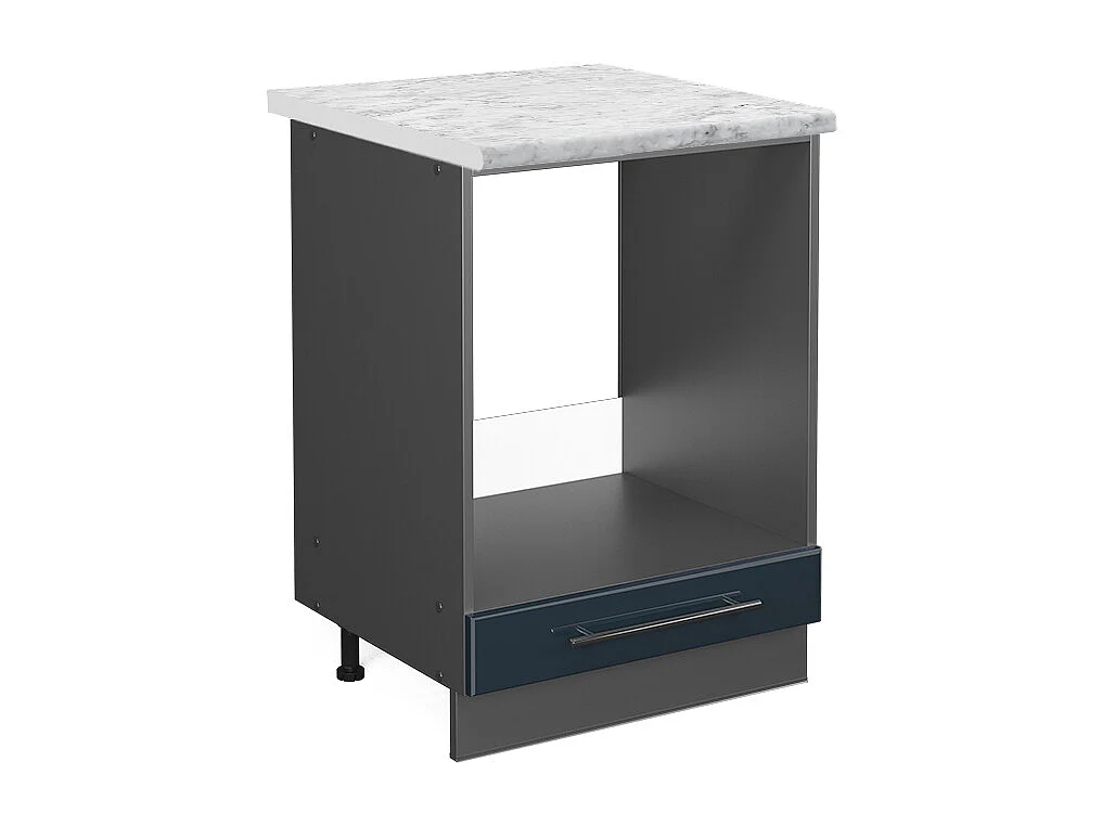 Mobile per forno da incasso blu scuro lucido 60x60x82 fame-line